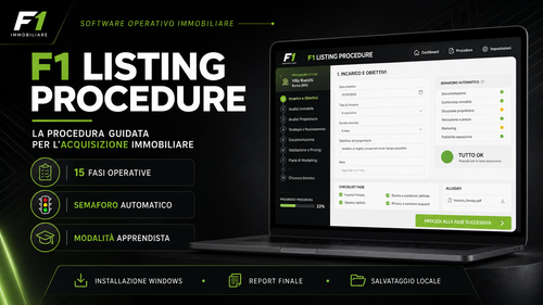 F1 LISTING PROCEDURE – SOFTWARE GUIDATO PER ACQUISIZIONE IMMOBILIARE