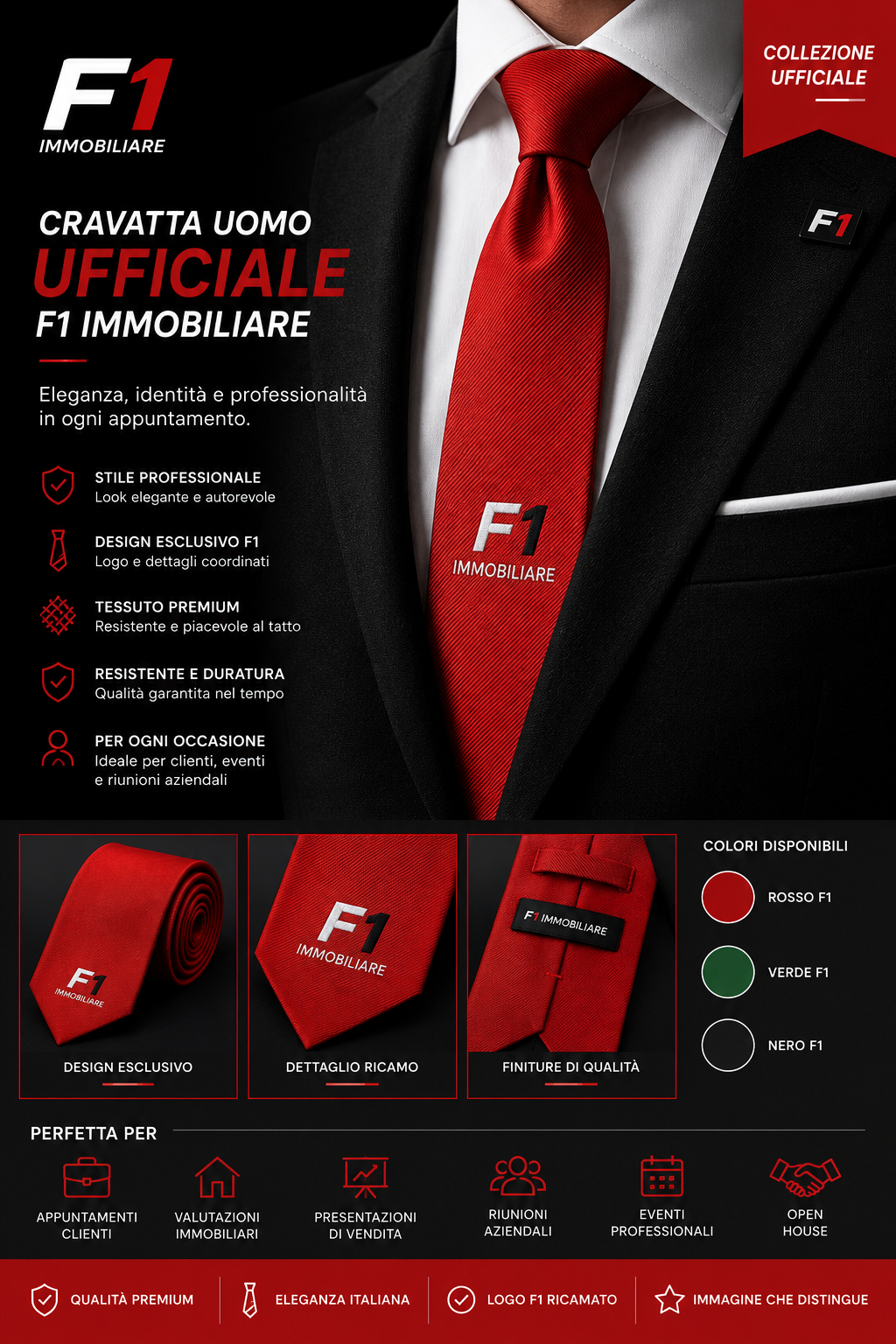Cravatta Uomo Ufficiale F1 Immobiliare